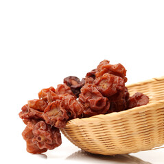 Dried pears on a white background 