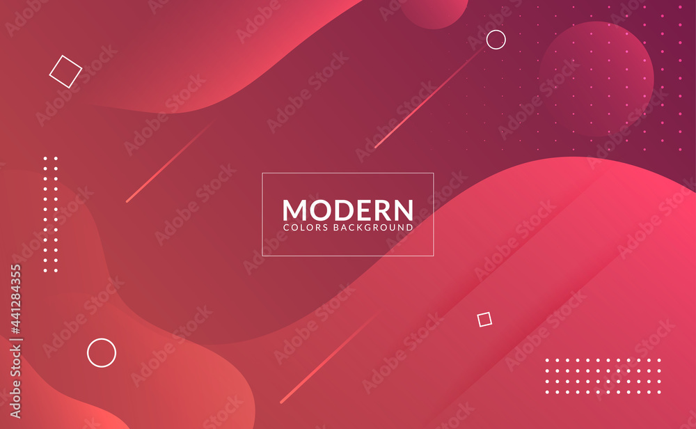 Fototapete abstract modern background gradient color. red and brown gradient with halftone decoration
