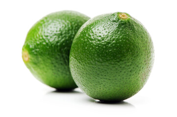 Fresh lemon on white background