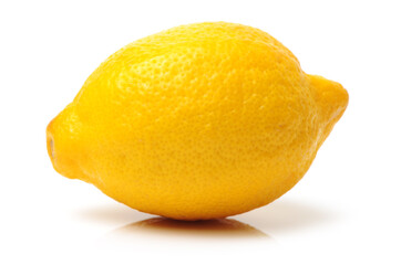 Ripe lemons on white background