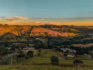 Fototapeta premium sunset in the mountains