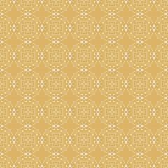 Abstract backgrounds in a pattern with floral ornament on a gold background, wallpaper. Seamless pattern, texture