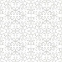 Background pattern with decorative ornaments on a white background in retro style, wallpaper. Seamless pattern, texture