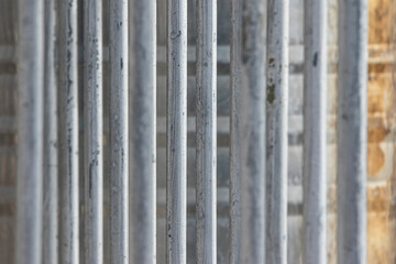 metal fence with bars