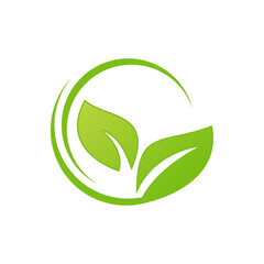 leaf ecology logo template vector icon