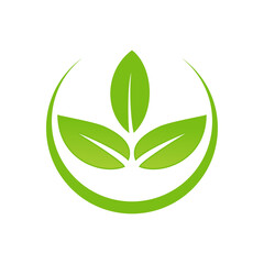 leaf ecology logo template vector icon