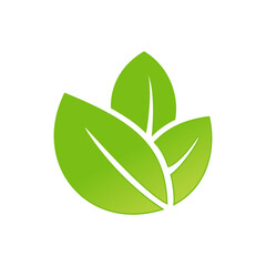 leaf ecology logo template vector icon