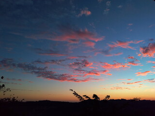sunset in the mountains