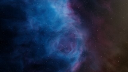 Space background with nebula and stars, nebula in deep space 3d render
