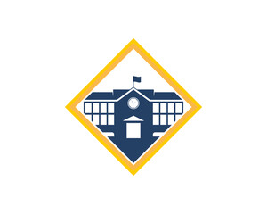 School inside the square logo