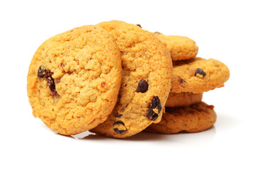 Cookie tower on white background