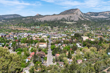 Aerial view of Durango Colorado - obrazy, fototapety, plakaty
