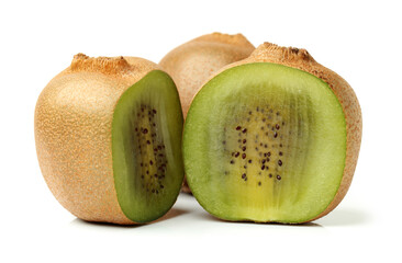 kiwi fruit on white background 