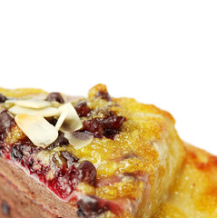 The Bread stuffed Cakes on white background