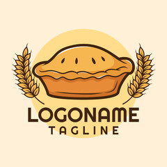 Pie logo, Bakery logo template, Suitable for restaurant and shop.