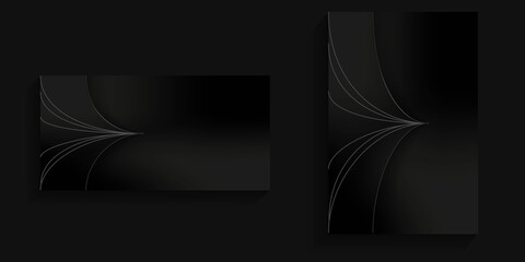 Dark background with abstract lines on the left has sharp edges and elegant shadows for banners, covers, social media backgrounds, wallpapers, card backgrounds.