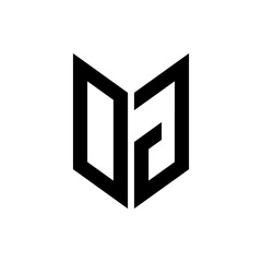 initial letters monogram logo black OG