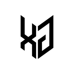 initial letters monogram logo black XG