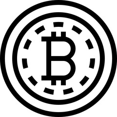 Obraz premium coin outline icon