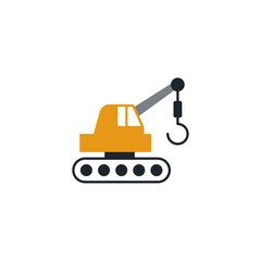 crane machinery icon in color icon, isolated on white background 