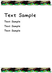 Obraz premium 昇竜洞による沖永良部島テンプレート縦 サンプル付き