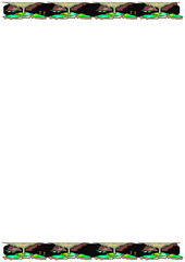 Obraz premium 昇竜洞による沖永良部島テンプレート縦