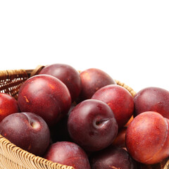 plums in a basket