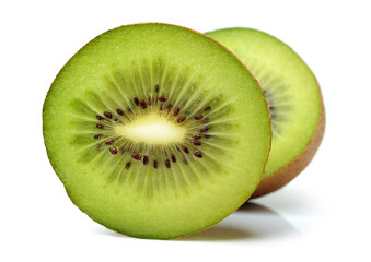 kiwi fruit on white background 