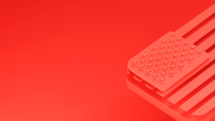 Flag of USA 3d rendering background