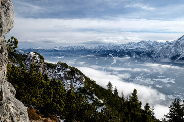 Blick über Garmisch ins Wettersteingebirge