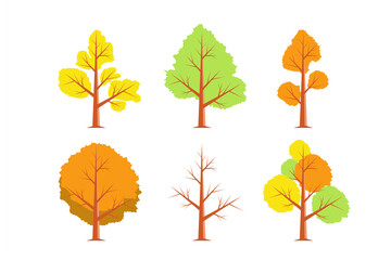 Set of tree vector illustration