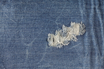 Blue torn denim jeans texture
