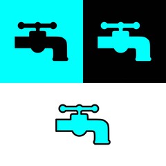 Faucet icon with three style