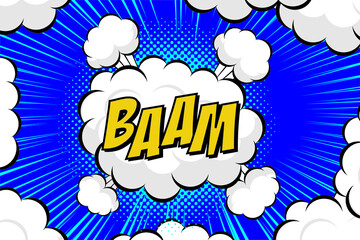 Comic boom speech bubble