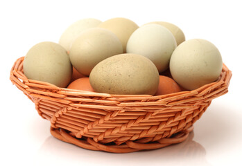 eggs on a white background 