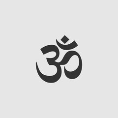 Vector Simple Isolated Aum or Om Icon