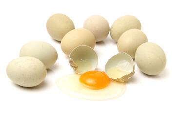 eggs on a white background 