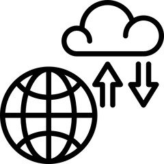 cloud storage outline icon