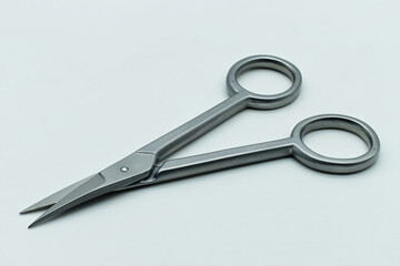 Scissors for cutting nails isolated on white background.