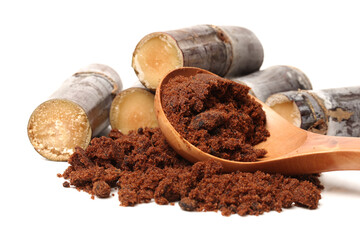 Sugar cane isolated on white background