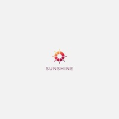 sunshine logo simple circle sun modern
