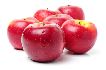 red apples isolated on white