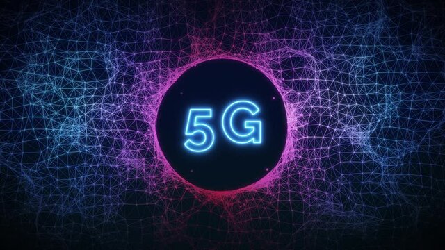 5G Plexus Title Design - modern Text Intro for the new communication standard