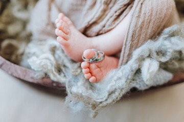 Babyfüßchen von einem Neugeborenen