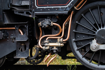 Fototapeta na wymiar steam train wheels