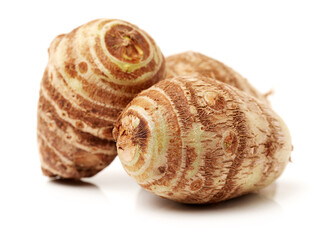 Taro on a white background