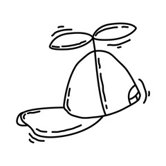 Playground kids kids cap ,playing,children,kindergarten. hand drawn icon set, outline black, doodle icon, vector icon.