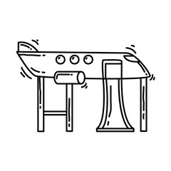 Playground kids plane ,playing,children,kindergarten. hand drawn icon set, outline black, doodle icon, vector icon.