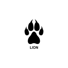 lion footprint icon set vector sign symbol