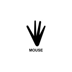 mouse footprint icon set vector sign symbol